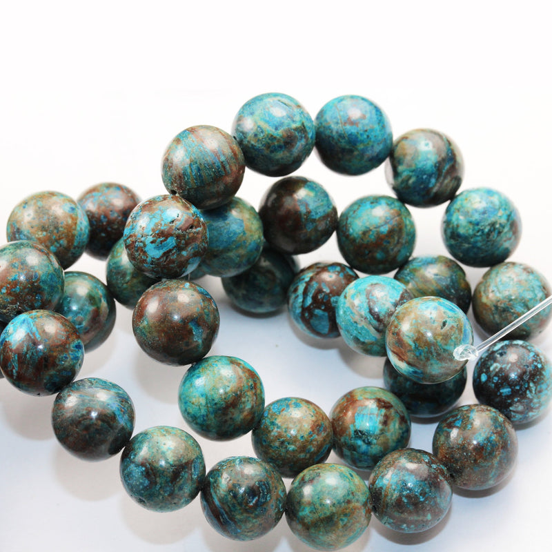 10mm Round Blue Calsilica Jasper ,Aqua Terra Jasper Gemstone Beads, 16 inch, 1mm hole, about 40pcs