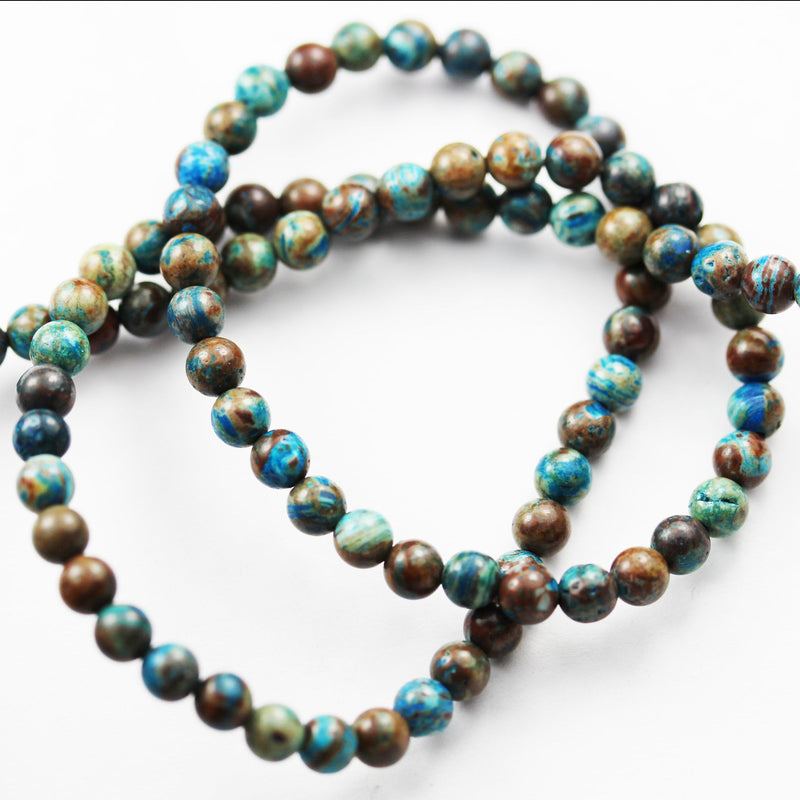 10mm Round Blue Calsilica Jasper ,Aqua Terra Jasper Gemstone Beads, 16 inch, 1mm hole, about 40pcs