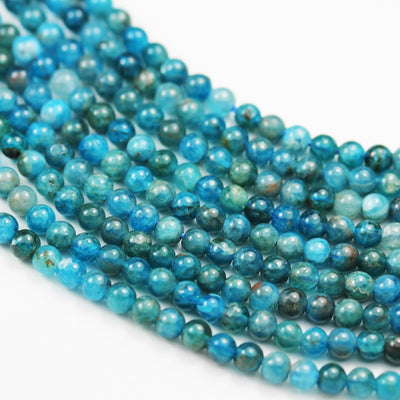 Apatite, 4mm Round Shape Natural Gemstone Beads, 15.5 inch , 0.6mm hole, about 100 beads