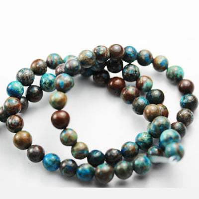 10mm Round Blue Calsilica Jasper ,Aqua Terra Jasper Gemstone Beads, 16 inch, 1mm hole, about 40pcs