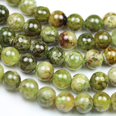 Green garnet, 6mm Green Round Gemstone Strand, 15.5inch, about65beads, 1mm hole