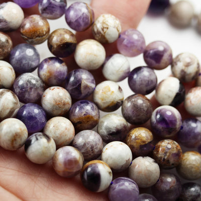 Natural Chevron Amethyst ,8mm Round Natural Gemstone Beads One full strand ,about 50pcs beads , 16"