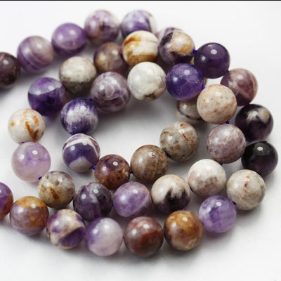 Natural Chevron Amethyst ,8mm Round Natural Gemstone Beads One full strand ,about 50pcs beads , 16"