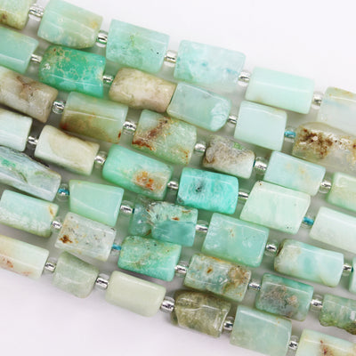 Natural Australia Chrysoprase 10*7mm Tube Shape Gemstone Beads,16",  about 32 beads, 1mm hole