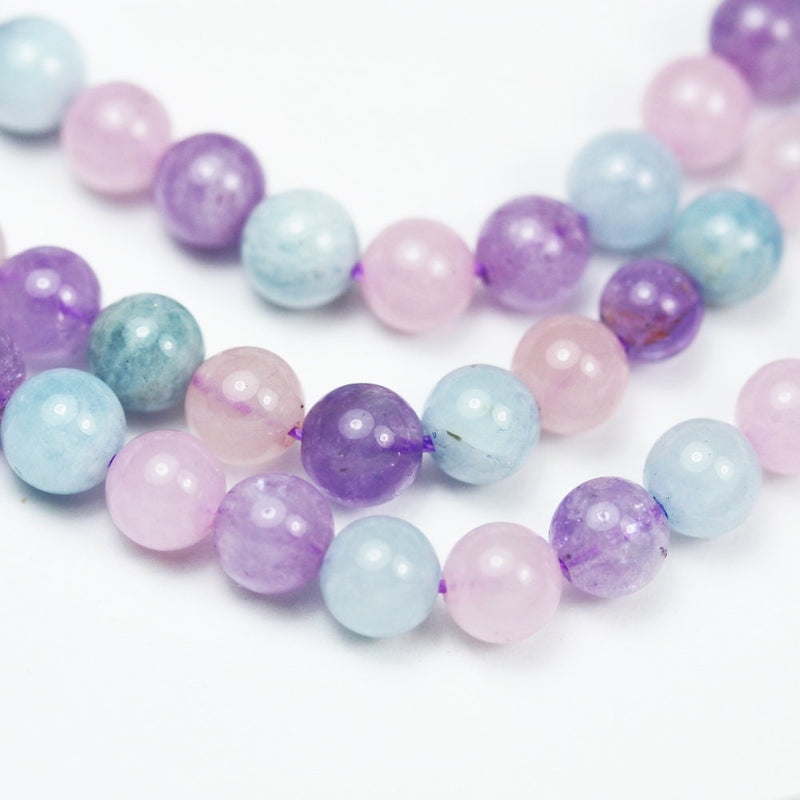 One full strand 6mm round aquamarine,rose quartz,amethyst gemstone, Gemstone beads, hole 0.8mm,16"