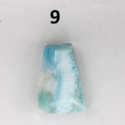 100% Natural Dominican Larimar Rectangle Loose Gemstones Pendant Beads ( no hole) ,13-20mm*14-28mm, 2.4-4.5g each piece