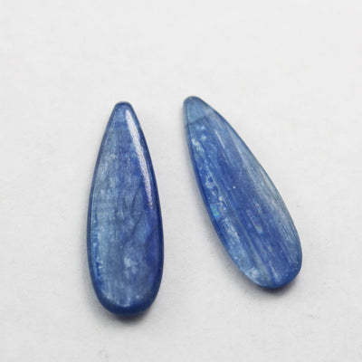 Natural Kyanite, 10*29mm Natural Kyanite Teardrop Gemstone Beads, 3mm thick,1mm hole