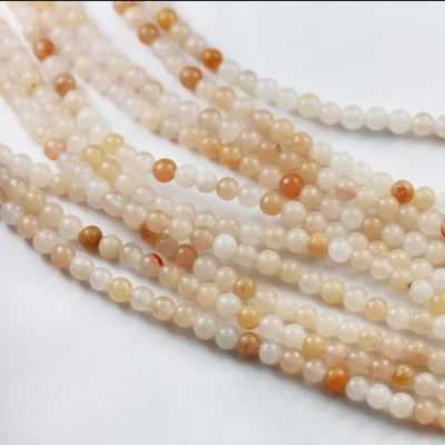 Pink Aventurine, 4mm Round Gemstone Strand, 15.5inch , about 85 beads , 0.8mm hole