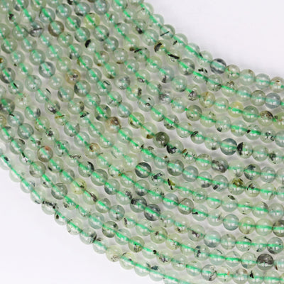 Prehnite, 4mm round Gemstone Beads ,One full strand ,15.5 inch,0.8mm hole