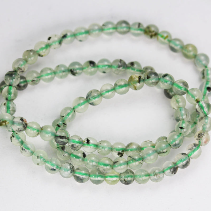 Prehnite, 4mm round Gemstone Beads ,One full strand ,15.5 inch,0.8mm hole