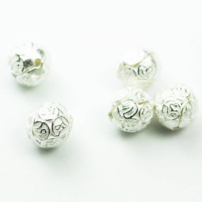 4pcs 6mm 925 Sterling Silver Jewellery findings Ball Beads ,6mm round, hole1mm