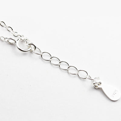 925 sterling silver chain for easy making charm anklet, 7.5inch +2 inch extension bracelet chain,1mm thickness