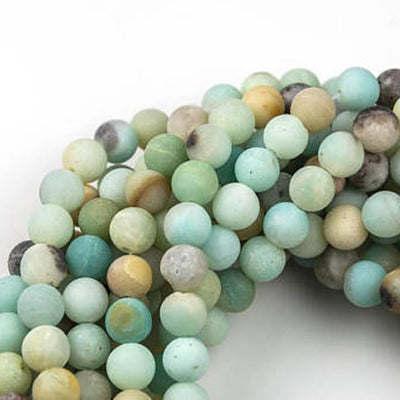 Matte Amazonite, 10mm Round Gemstone Strand, One full strand ,about 40beads,hole1mm,15.5"