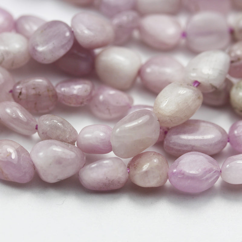 Natural Kunzite, 8mm *10-12mm Nugget Shape  Gemstone, One full strand, about 45Beads, 16" , 1mm hole