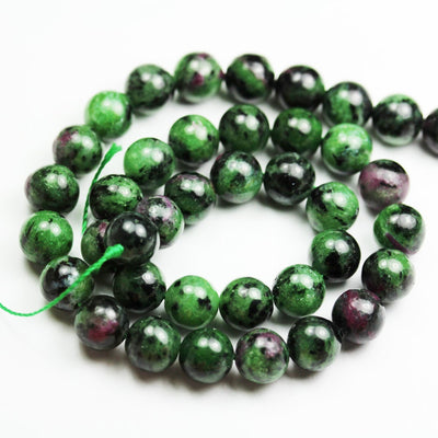 Natural Ruby Zoisite, 8mm Round Gemstone Beads, One full strand, about 50beads,16"