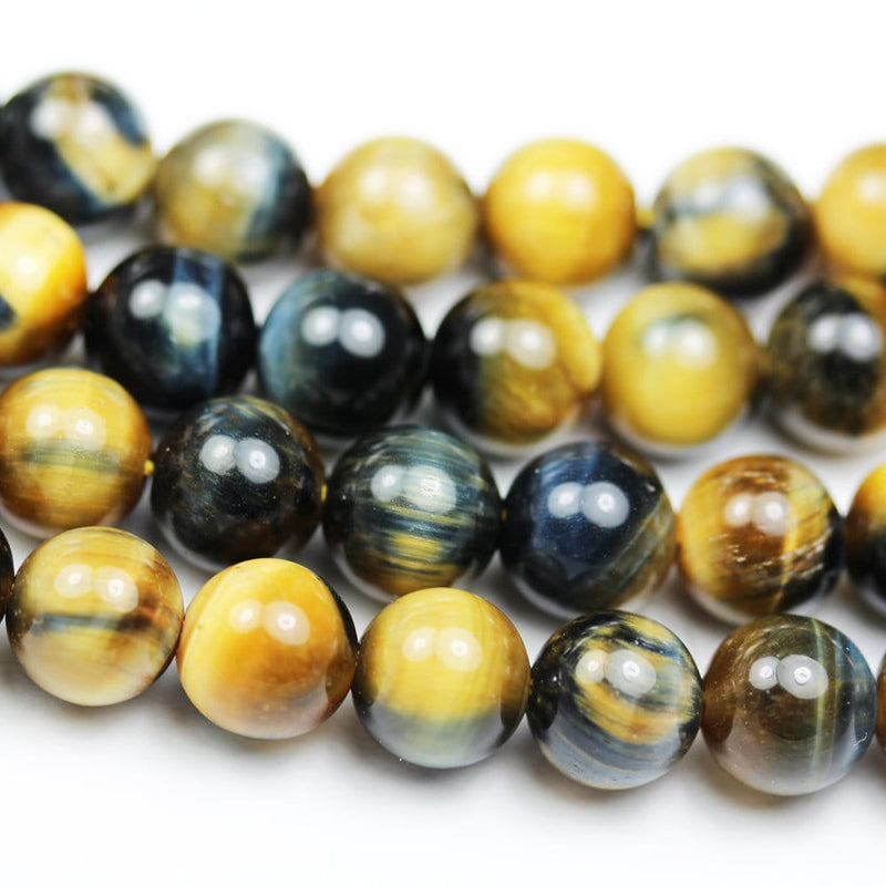 Tiger eye, 8mm Blue/Gold  Gemstone Strand,One full strand, hole 1mm, about 50beads