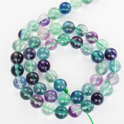 Grade A Natural Fluorite, 8mm Natural Round Gemstone Strand, 15.5inch , hole 1mm, about 50beads