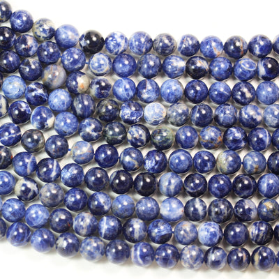 Sodalite, 10mm Round Natural  Beads Gemstone Strand, One full strand , about 40 beads