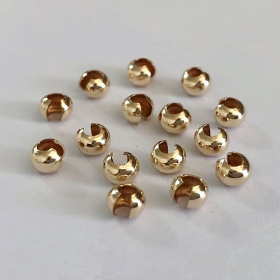 Crimp cover 14K Gold Filled  10pcs Jewelry Making Findings  for ends ,2.5mm/3/4mm