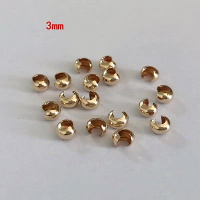 Crimp cover 14K Gold Filled  10pcs Jewelry Making Findings  for ends ,2.5mm/3/4mm