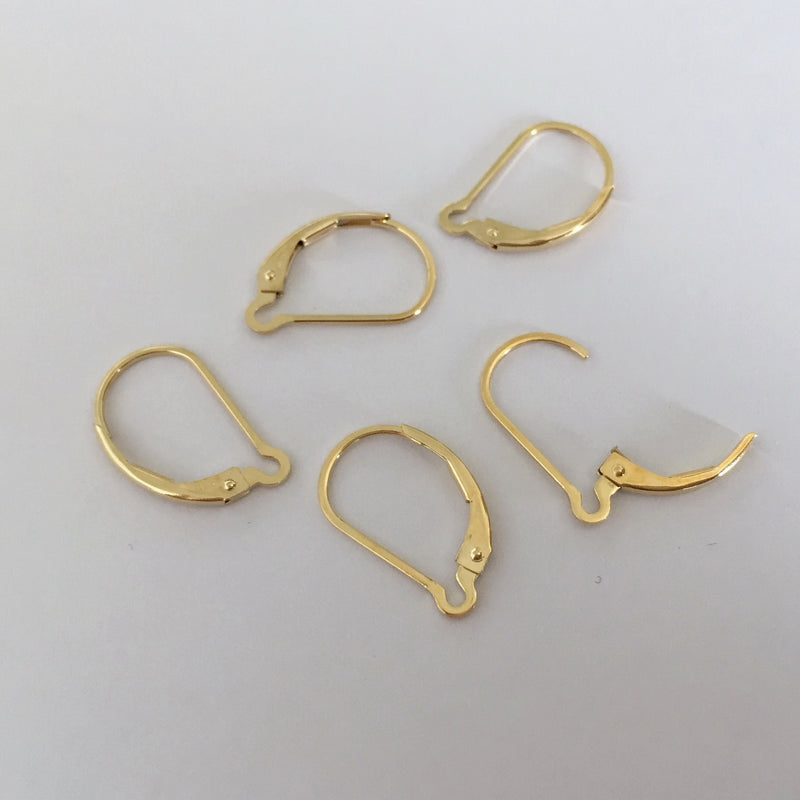 14K Gold Filled Lever back Earrings 2pcs Jewellery Findings Earwire,9* 16mm 1 pair