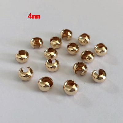 Crimp cover 14K Gold Filled  10pcs Jewelry Making Findings  for ends ,2.5mm/3/4mm