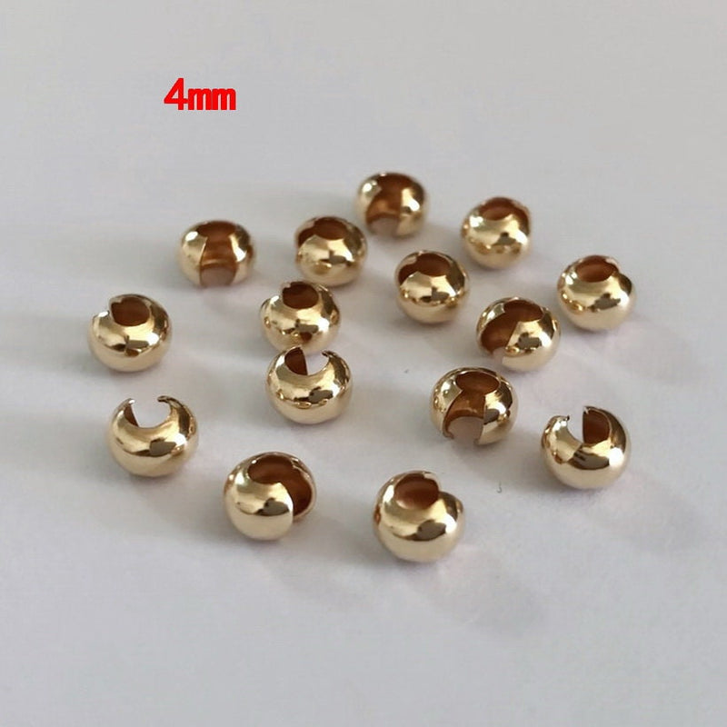 Crimp cover 14K Gold Filled  10pcs Jewelry Making Findings  for ends ,2.5mm/3/4mm