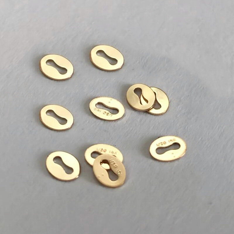 14K Gold Filled Clasp Tab/Chain Tab  10pcs Jewelry Making Findings  For Ends , 4*5mm, 0.9mm hole