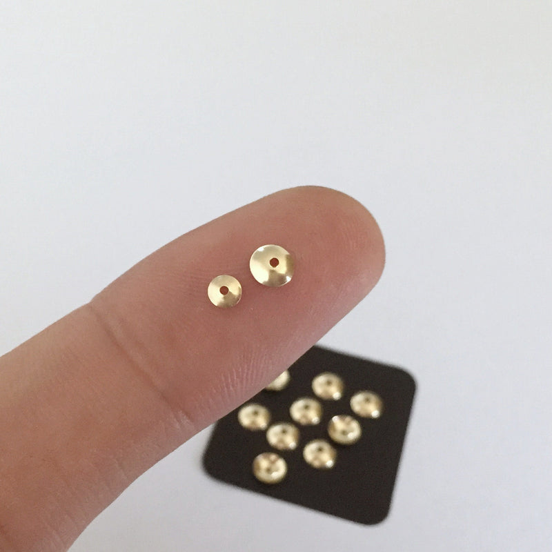 14K Gold Filled Bead Cap 30pcs Jewelry Making Findings Round Bead Cap,3/4mm bead cap,0.7mm hole