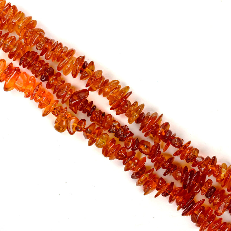 Natural Amber Stones Necklace, Chip Beads (6-10mm) Jewelry Supplies Beads, Baltic Amber stones, Polished Natural Beads, 16inch , 1mm hole