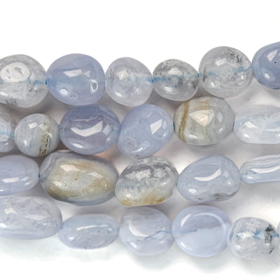 Blue lace agate, 7*9mm natural nugget shape gemstone bead , 15.5 inch , 1mm hole , about 47 beads