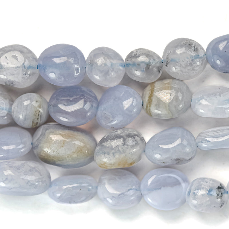 Blue lace agate, 7*9mm natural nugget shape gemstone bead , 15.5 inch , 1mm hole , about 47 beads