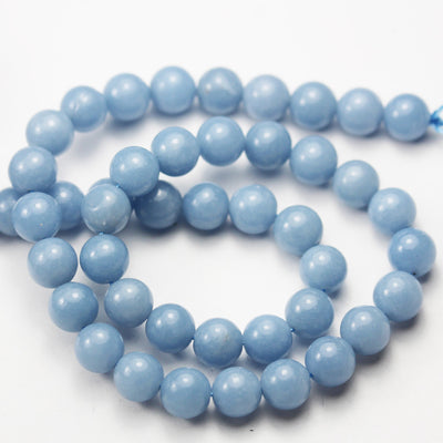 Angelite, 6mm round natual gemstone beads strand ,one full strand , hole 1mm, 16 inch, about 60beads