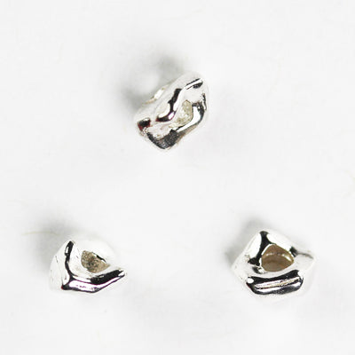 3.5*4mm beads 10pcs 925 sterling silver jewellery findings irregular shape spacers, hole 1 mm