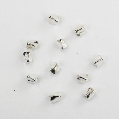 3.5*4mm beads 10pcs 925 sterling silver jewellery findings irregular shape spacers, hole 1 mm