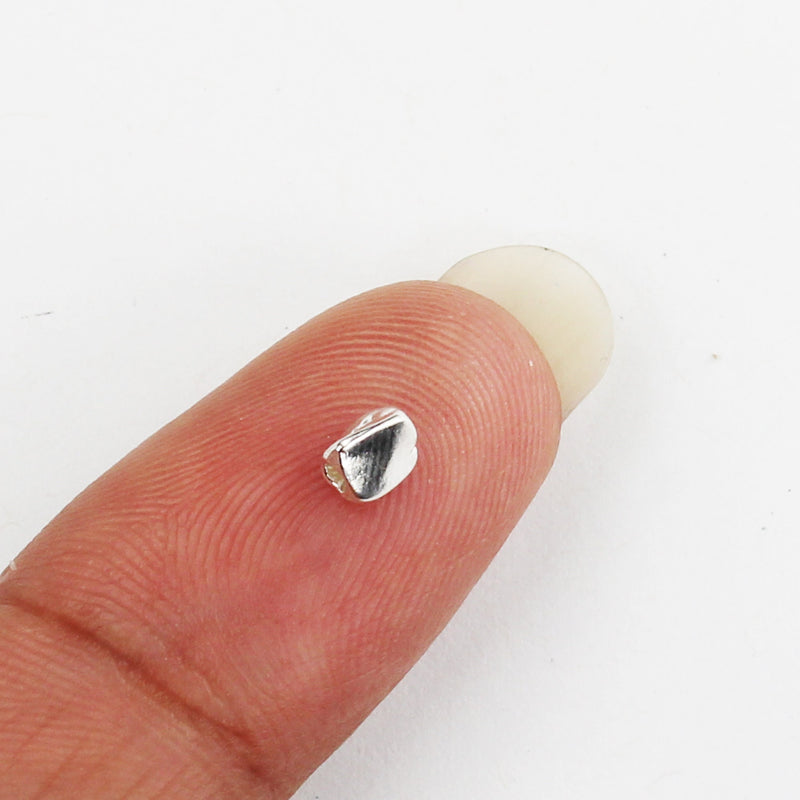 3.5*4mm beads 10pcs 925 sterling silver jewellery findings irregular shape spacers, hole 1 mm