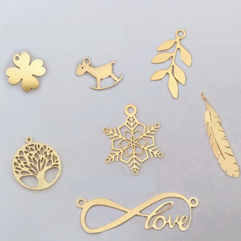 14k gold filled 16*8.5 mm leaf charm beads jewellery findings charm / pendant, 1.2mm hole, 0.3mm thickness