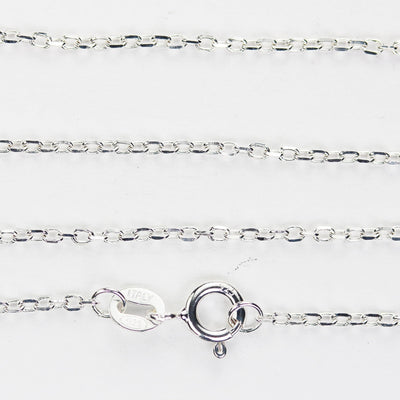 Chain necklaces 1pc/5pcs 16/18/20" 925 sterling silver cable chain jewellery necklace, 1mm chain, 5mm ring clasp