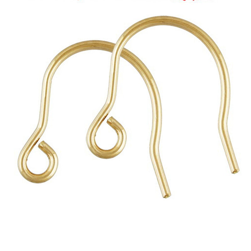 10pcs 14k gold filled french earrings  jewellery findings earwire, 11*10mm fishhook  , earring hook 22gauge thick