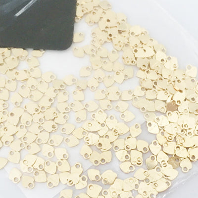 5pcs 14K gold filled heart stamping discs, heart stamping blanks, heart pendant / charm /beads, 4.6*3.5mm heart charm