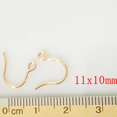 10pcs 14k gold filled french earrings  jewellery findings earwire, 11*10mm fishhook  , earring hook 22gauge thick