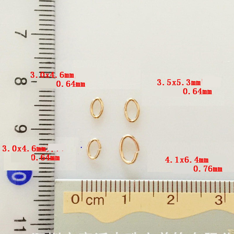 14k gold filled open/closed oval jump rings 10pcs , jewellery making findings jump ring