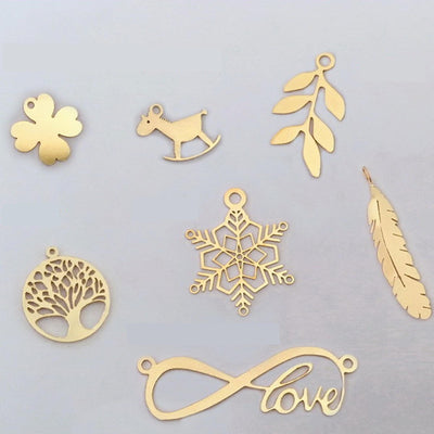 14k gold filled 12mm tree of life charm beads jewellery findings charm / pendant, 0.7mm hole, 0.5mm thickness