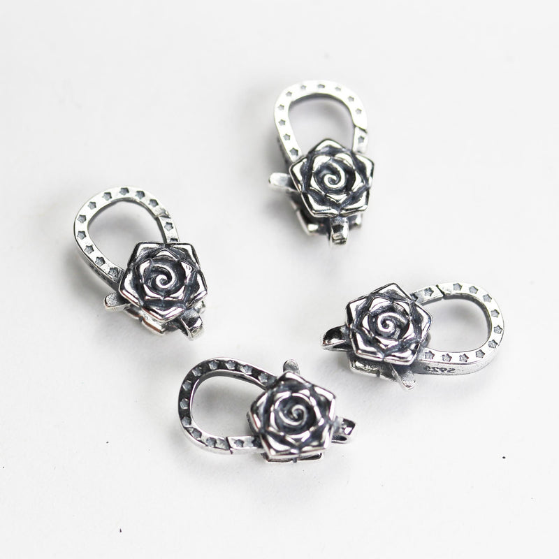 Lobster clasp 1pc 15*8mm antique silver jewellery findings lobster clasps ,925 sterling silver