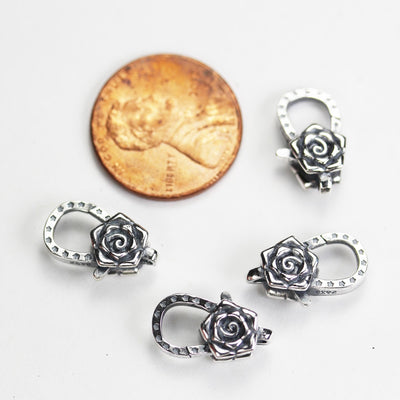 Lobster clasp 1pc 15*8mm antique silver jewellery findings lobster clasps ,925 sterling silver