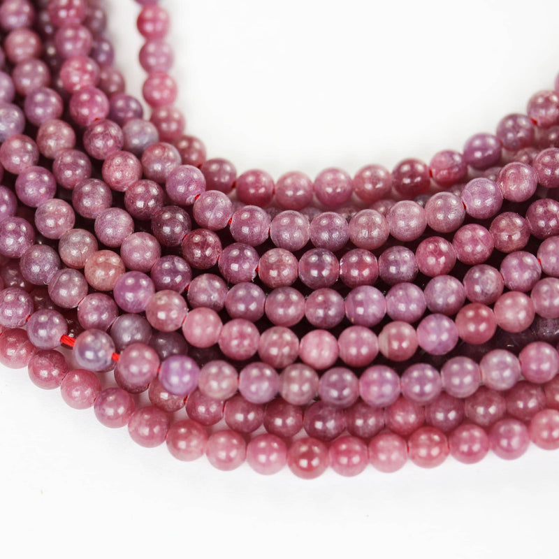 Natural Ruby, 5mm Round Natural Gemstone Beads, 15.5 inch, 0.8mm hole, about 80 beads