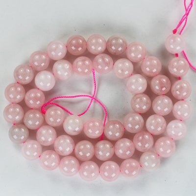 Genuine Natural Madagascar Rose Quartz Gemstone, Pink 8mm round strand, 16" strand, about 47 beads, hole 1mm