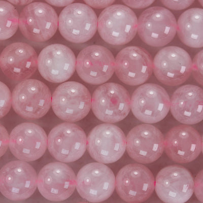 Genuine Natural Madagascar Rose Quartz Gemstone, Pink 6mm round strand, 16" strand, about 60 beads, hole 1mm