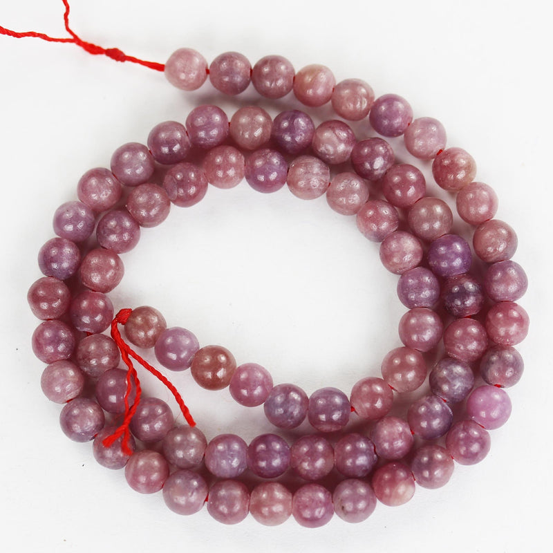 Natural Ruby, 6mm Round Natural Gemstone Beads, 15.5 inch, 1mm hole, about 60 beads