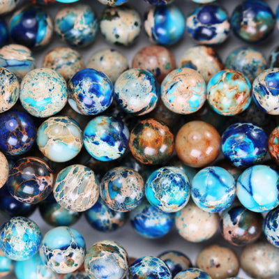 Blue Impression Jasper, 8mm round Blue Jasper gemstone, one full strand beads, 16inch, about 50 beads, 1mm hole